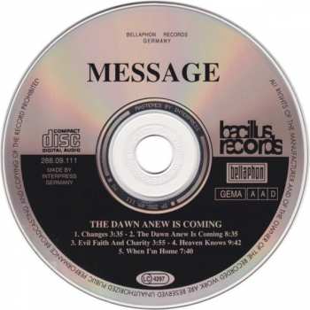 CD Message: The Dawn Anew Is Comin