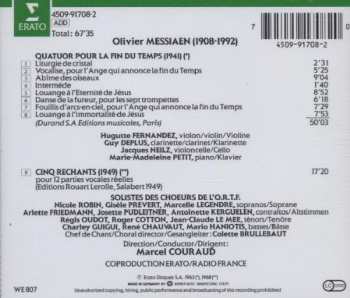 CD Olivier Messiaen: Quatuor Pour La Fin Du Temps · Cinq Rechants