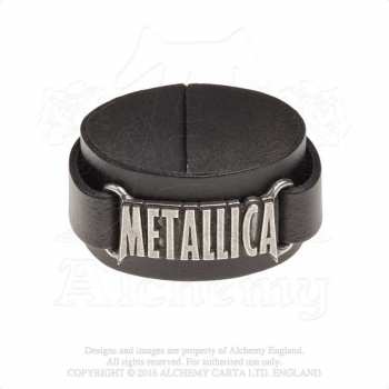 Merch Metallica: Bőr karkötő Logo Metallica