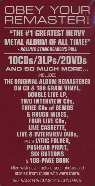 3LP/10CD/2DVD/Dobozkészlet/MC Metallica: Master Of Puppets DLX | LTD | NUM