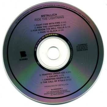 CD Metallica: Ride The Lightning