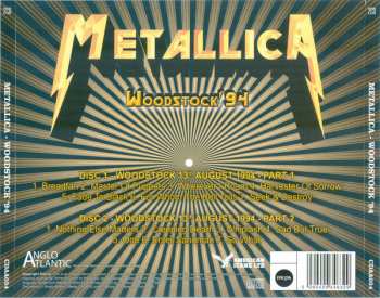 2CD Metallica: Woodstock '94 The Classic Broadcast