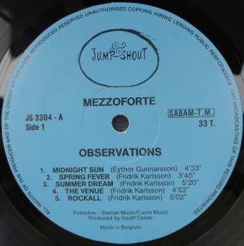 LP Mezzoforte: Observations