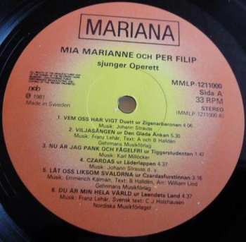 LP Mia Marianne & Per Filip: Mia Marianne Och Per Filip Sjunger Operett
