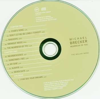 2LP Michael Brecker: Nearness Of You - The Ballad Book