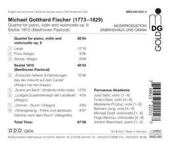 CD Michael Gotthard Fischer: Piano Quartet Op. 6; Sextet (Beethoven Pastoral)
