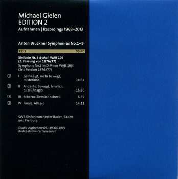 10CD/Dobozkészlet Anton Bruckner: Symphonies No.1-9, Michael Gielen Edition Vol. 2 1968-2013