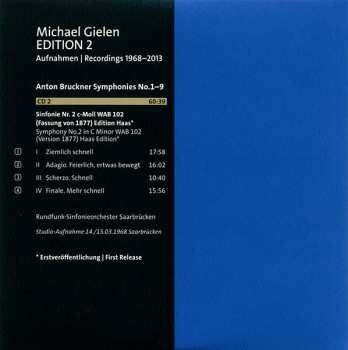 10CD/Dobozkészlet Anton Bruckner: Symphonies No.1-9, Michael Gielen Edition Vol. 2 1968-2013