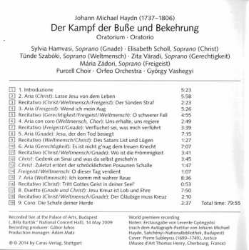 CD Michael Haydn: Der Kampf Der Buße Und Bekehrung - Oratorium