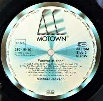 LP Michael Jackson: Forever, Michael