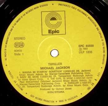 LP Michael Jackson: Thriller