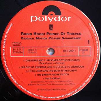 LP Michael Kamen: Robin Hood: Prince Of Thieves (Original Motion Picture Soundtrack)
