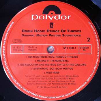 LP Michael Kamen: Robin Hood: Prince Of Thieves (Original Motion Picture Soundtrack)