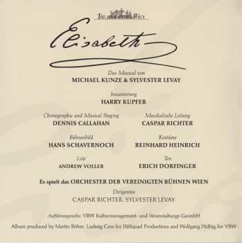 2CD Michael Kunze: Elisabeth (Gesamtaufnahme Live Aus Dem Theater An Der Wien)