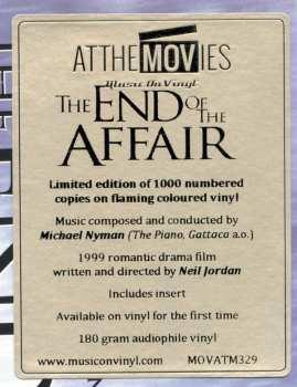 LP Michael Nyman: The End Of The Affair (Original Motion Picture Soundtrack) LTD | NUM | CLR