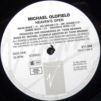 LP Mike Oldfield: Heaven's Open