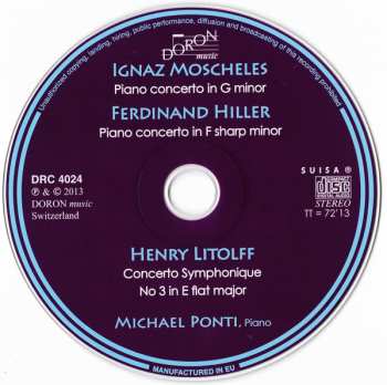 CD Michael Ponti: Ignaz Moscheles - Ferdinand Hiller - Henry Litolff