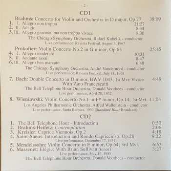 3CD/Dobozkészlet Michael Rabin: Collection Vol.2 . Violin Concertos (Live Performances)