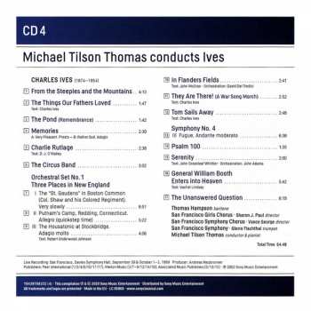 4CD/Dobozkészlet The Chicago Symphony Orchestra: Michael Tilson Thomas Conducts Ives