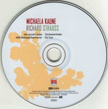 CD Richard Strauss: Vier Letzte Lieder • Orchesterlieder = Four Last Songs • Orchestral Songs