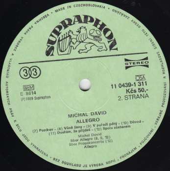 LP Michal David: Michal David - Allegro
