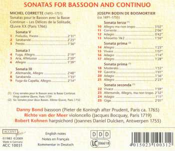 CD Michel Corrette: Sonatas For Bassoon And Continuo