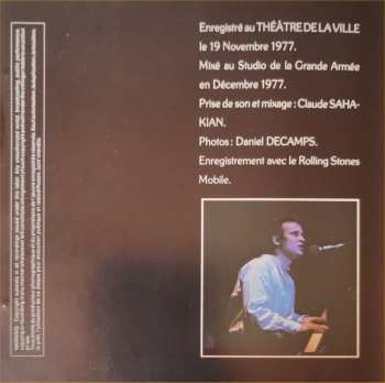 CD Michel Jonasz: En Public, Au Théâtre De La Ville