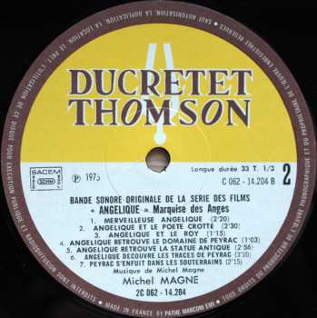 LP Michel Magne: Bande Sonore Originale De La Série Des Films Angélique Marquise Des Anges