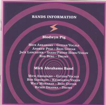 CD Blodwyn Pig: Radio Sessions 69 To 71