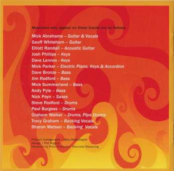 CD Mick Abrahams: Working In the Blues Kitchen