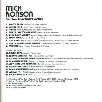 4CD/Dobozkészlet Mick Ronson: Only After Dark The Complete MainMan Recordings