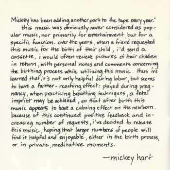 CD Mickey Hart: Music To Be Born By