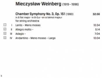 SACD Mieczysław Weinberg: Chamber Symphonies Nos 3 And 4