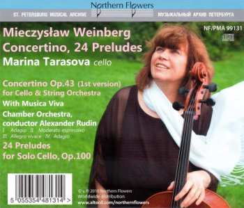 CD Mieczysław Weinberg: Concertino For Cello And String Orchestra / 24 Preludes For Solo Cello