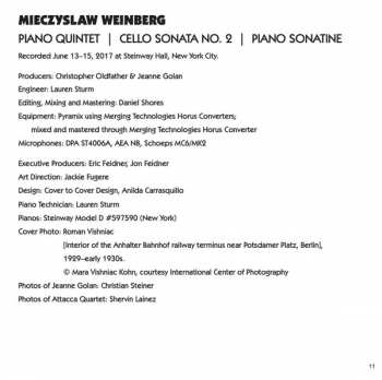 CD Mieczysław Weinberg: Piano Quintet; Cello Sonata No. 2; Piano Sonatine