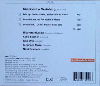 CD Mieczysław Weinberg: Piano Trio / Violin Sonatina / Double Bass Sonata
