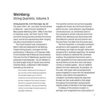 CD Mieczysław Weinberg: String Quartets, Volume 3