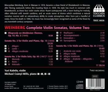 CD Mieczysław Weinberg: Complete Violin Sonatas Volume Two