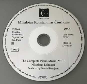 5CD/Dobozkészlet Mikalojus Konstantinas Ciurlionis: The Complete Piano Music