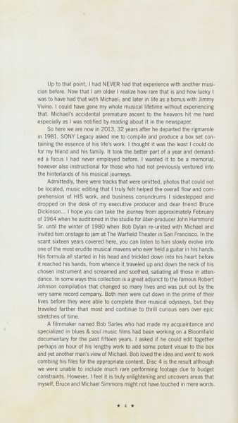 3CD/DVD/Dobozkészlet Mike Bloomfield: From His Head To His Heart To His Hands