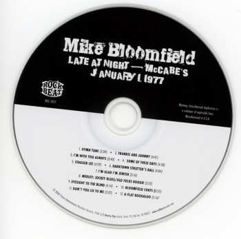 CD Mike Bloomfield: Late At Night - McCabe's January 1, 1977