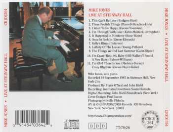 CD Mike Jones: Live At Steinway Hall