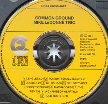 CD Mike LeDonne Trio: Common Ground