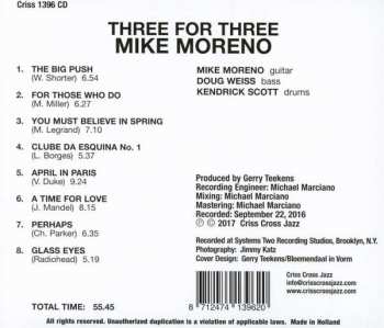 CD Mike Moreno: Three For Three