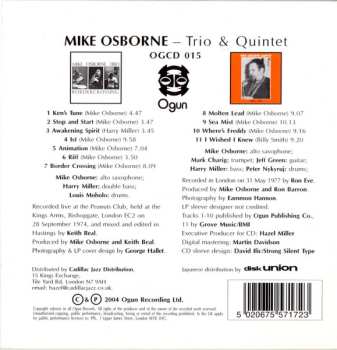 CD Mike Osborne: Border Crossing + Marcel's Muse