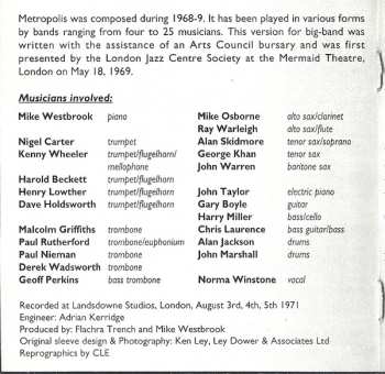 CD Mike Westbrook Orchestra: Metropolis