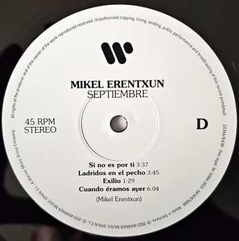 2LP Mikel Erentxun: Septiembre