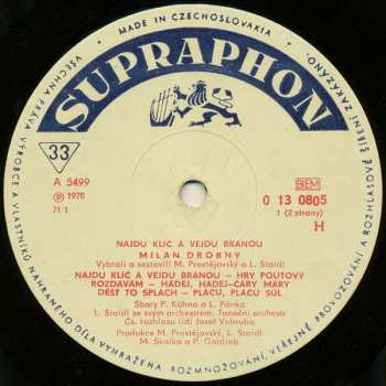 LP Milan Drobný: Najdu Klíč A Vejdu Branou