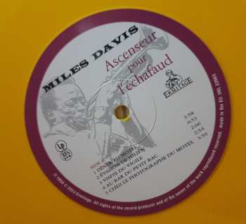 LP Miles Davis: Ascenseur Pour L'Échafaud (Lift To The Scaffold) CLR
