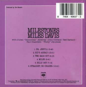 CD Miles Davis: Milestones